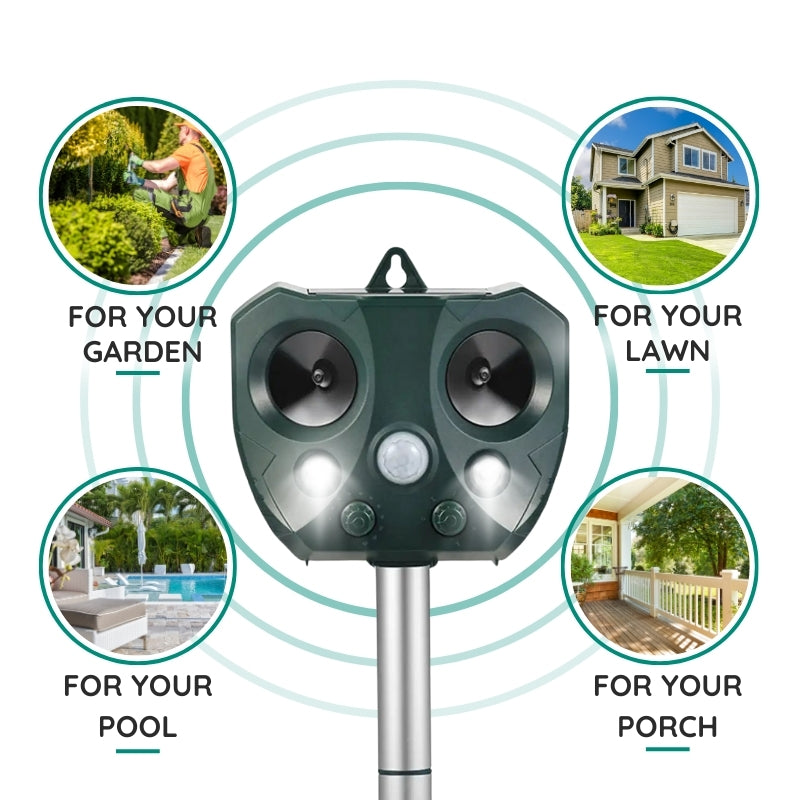 Raxiva - Waterproof Solar Powered Animal Pest Repeller