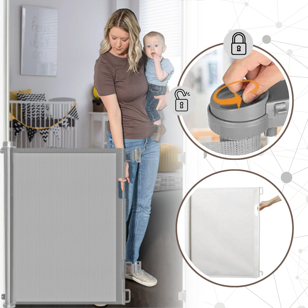 Retractable Sturdy Mesh Pet & Baby Gate-Raxiva-TOY7491681386557, Retractable Sturdy Mesh Pet & Baby Gate, , Raxiva, TOY,