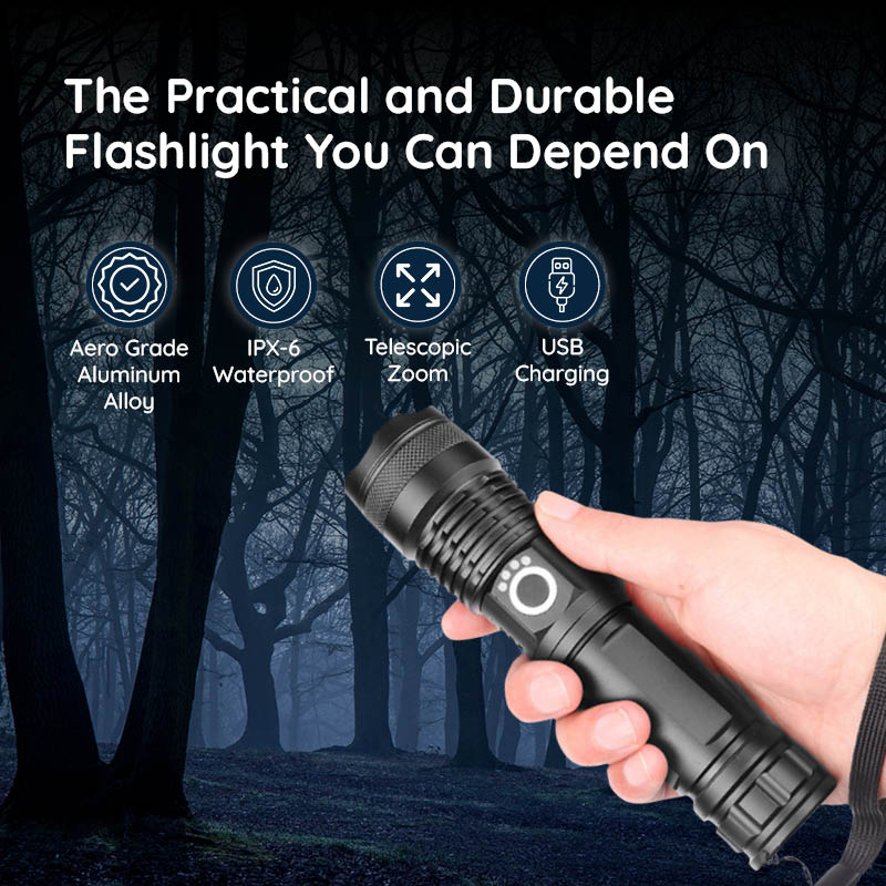 Raxiva usb powerful flashlight