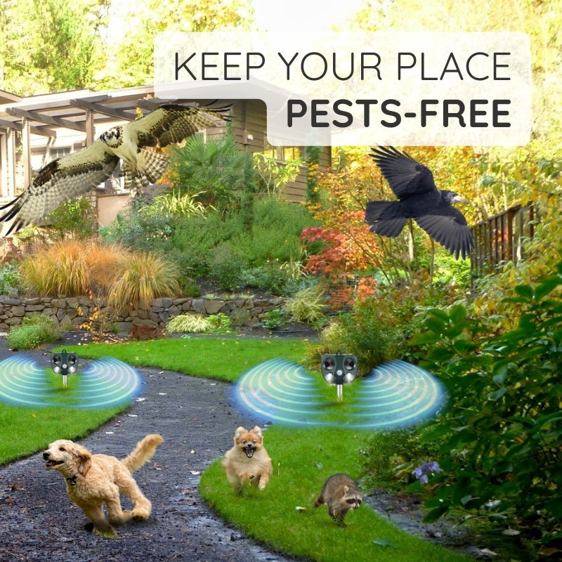 Raxiva waterproof solar animal pest repeller