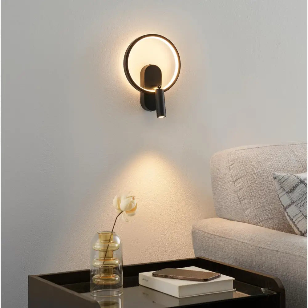 Raxiva-applique murale led ambiance avec liseuse orientable integree
