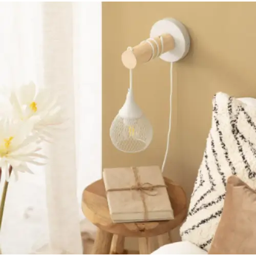 Raxiva-applique murale bois metal design elegant