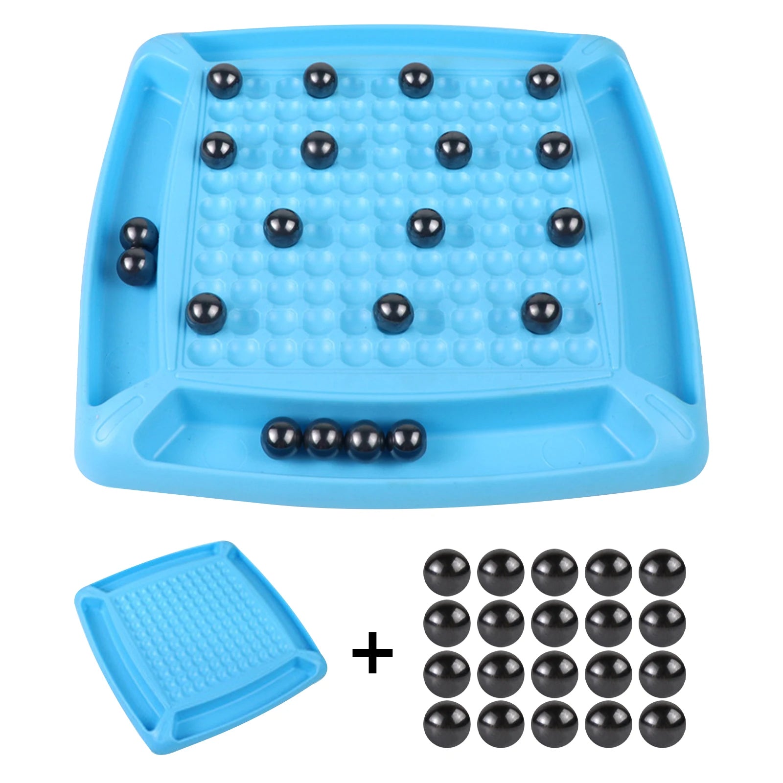 Raxiva-battle magnetic chess set with roulette portable storage pouch