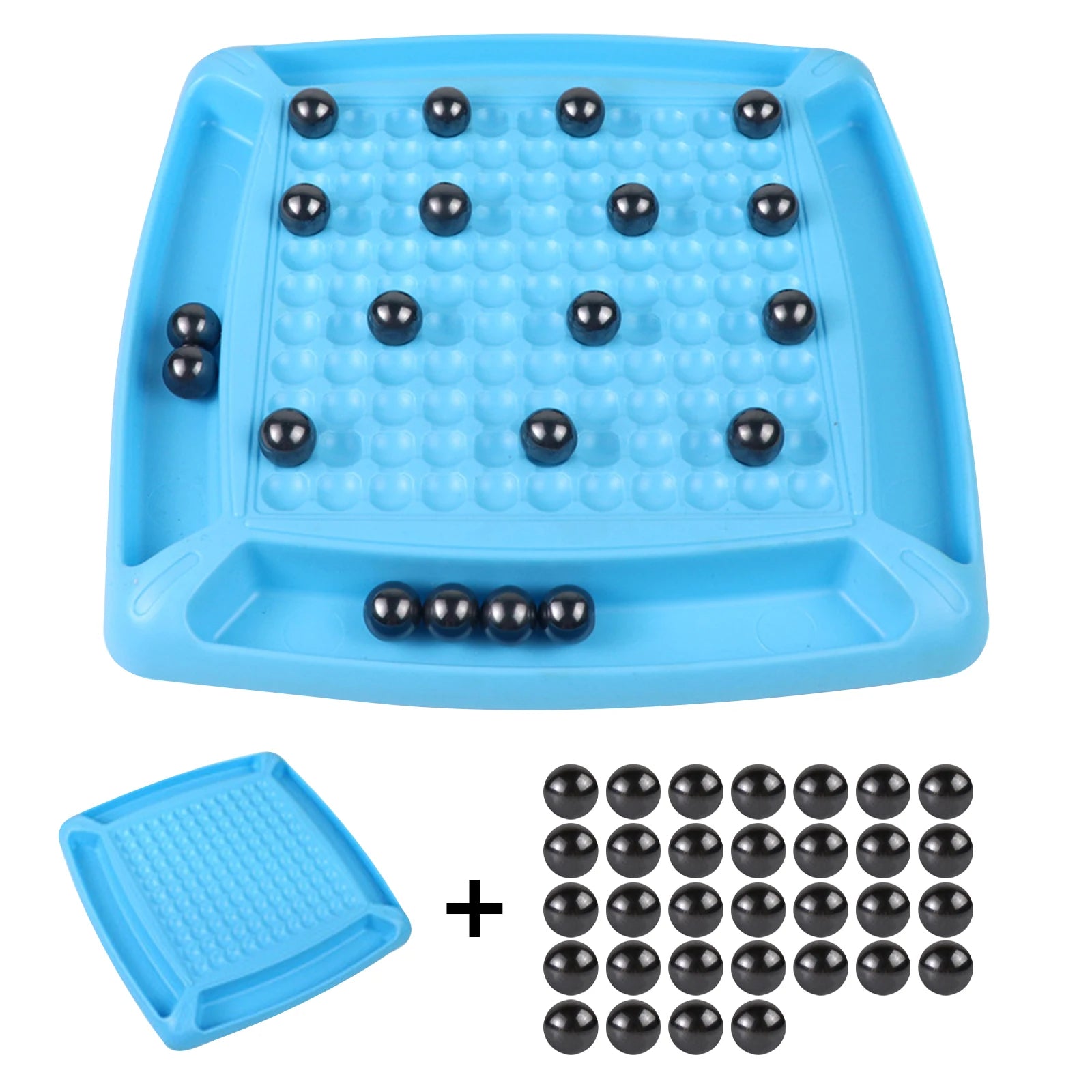 Raxiva-battle magnetic chess set with roulette portable storage pouch