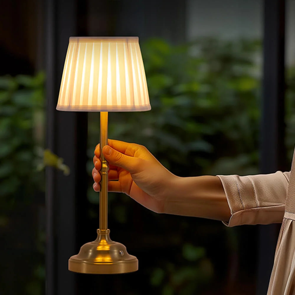 Raxiva-lumiere d antan lampe de table portative en tissu avec recharge usb