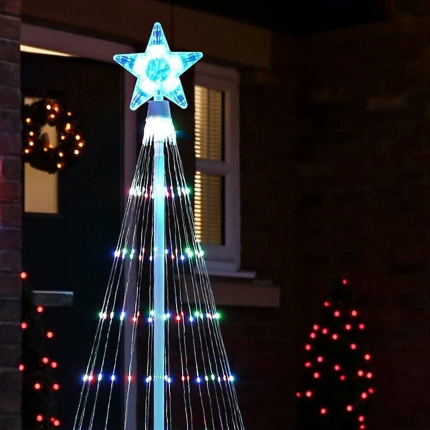 Raxiva-christmas multicolor led animated outdoor light show tree