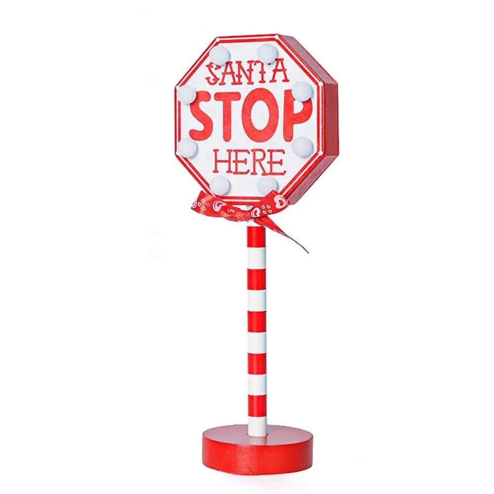 Raxiva-christmas led wooden sign lights festive atmosphere holiday celebrations