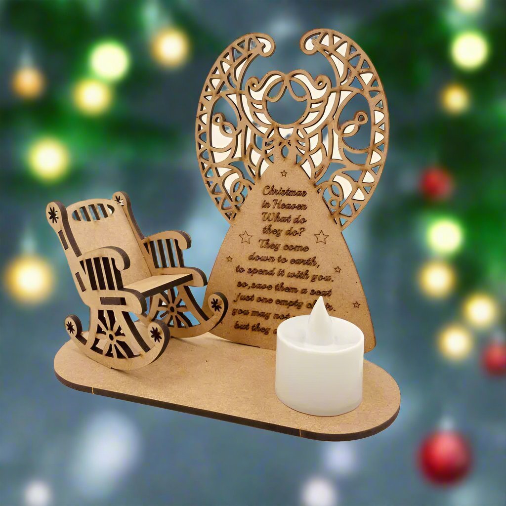 Raxiva-christmas tealight candle holder merry christmas in heaven remembrance ornament