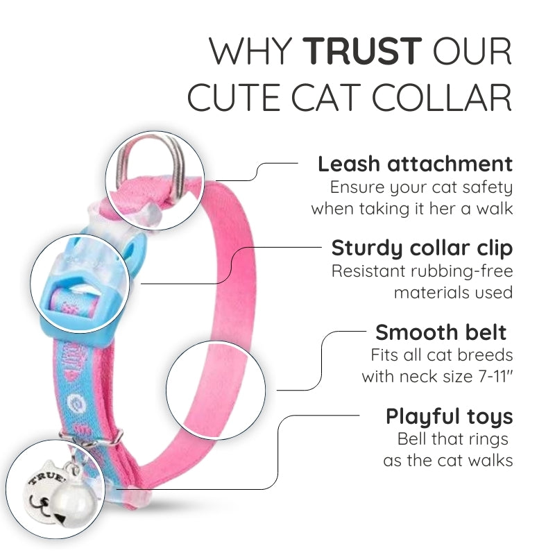 Raxiva cotton cat collar leash