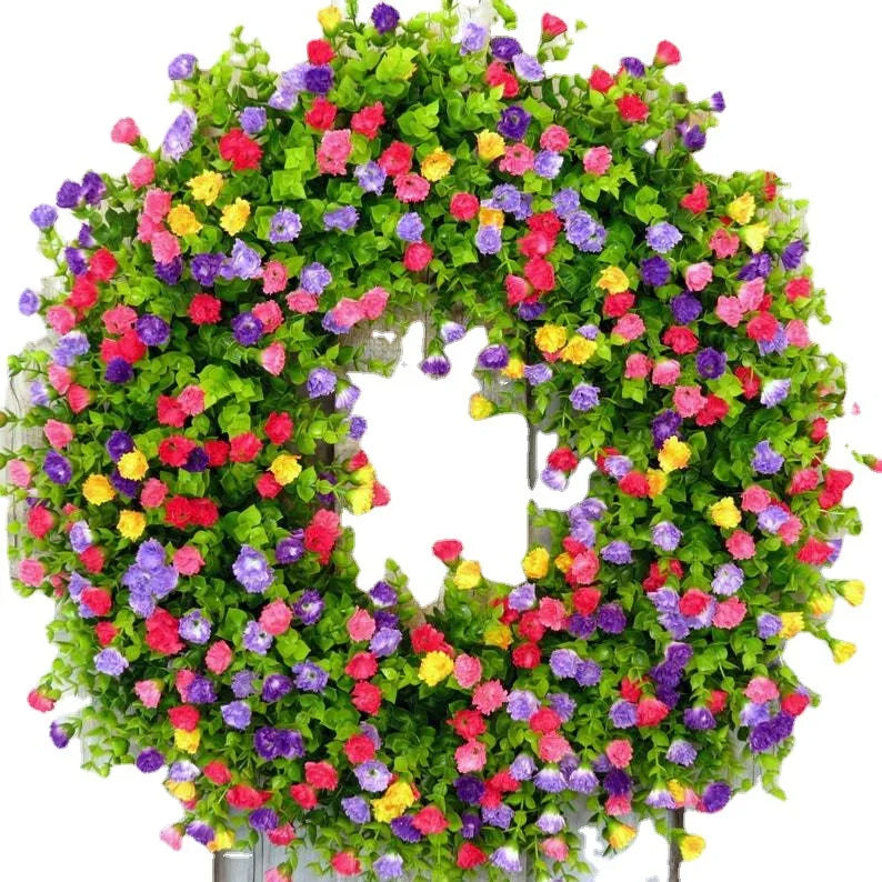 Raxiva-40cm artificial colorful wildflower spring wreath