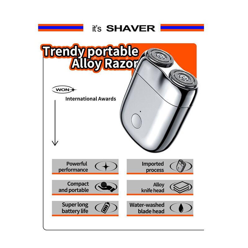 Raxiva-mini magnetic electric shaver for men