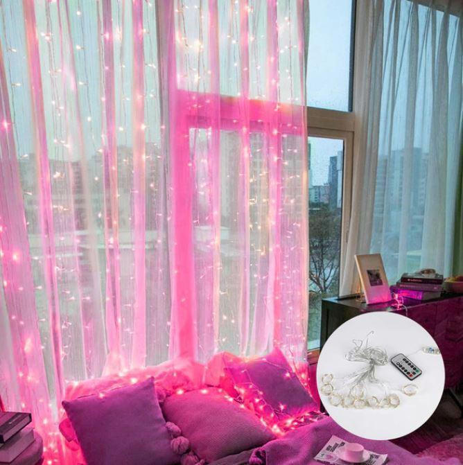 Raxiva-rideau etoiles guirlandes lumineuses festives