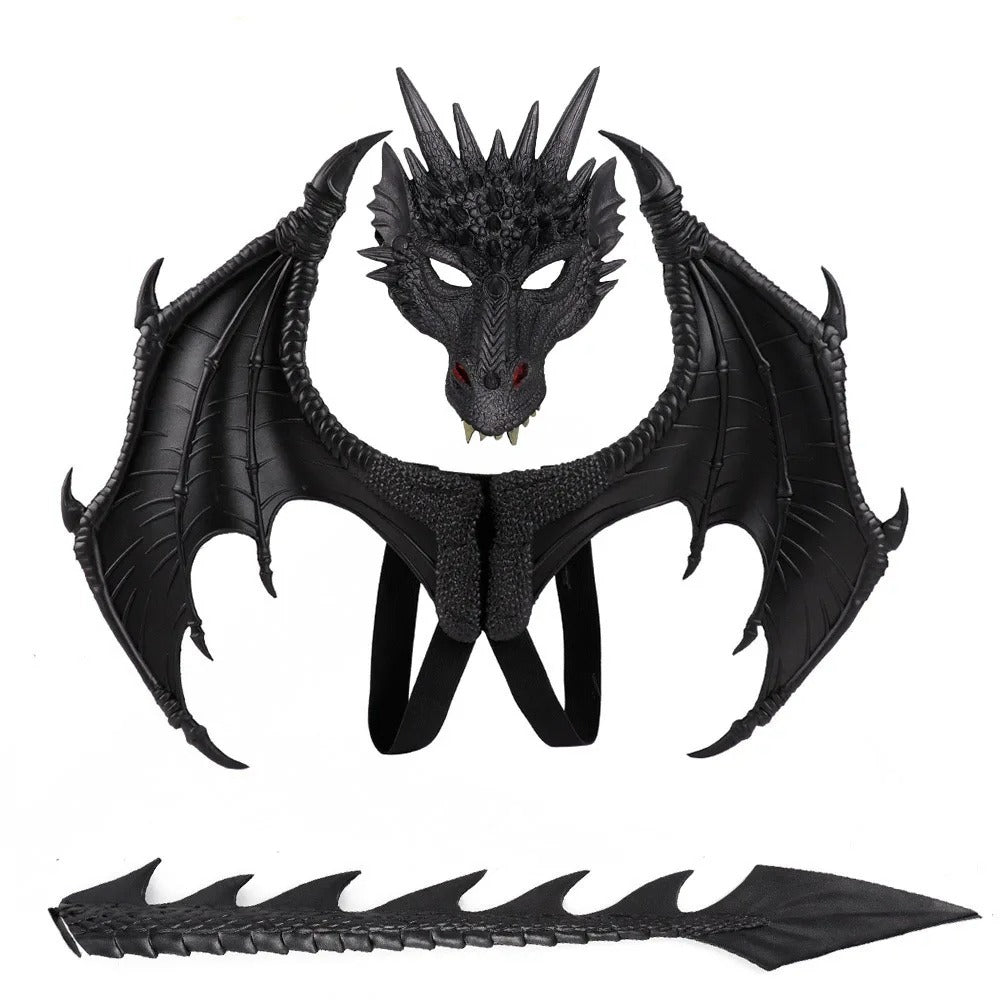 Raxiva-halloween 3d dragon wings costume fun