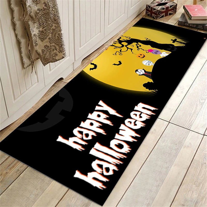 Raxiva-halloween bathroom rug set water absorbent anti slip floor mat