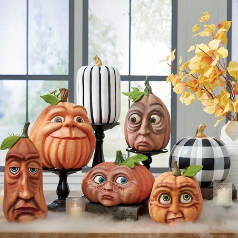 Raxiva-halloween pumpkin outdoor ghost party yard decor with pumpkin head