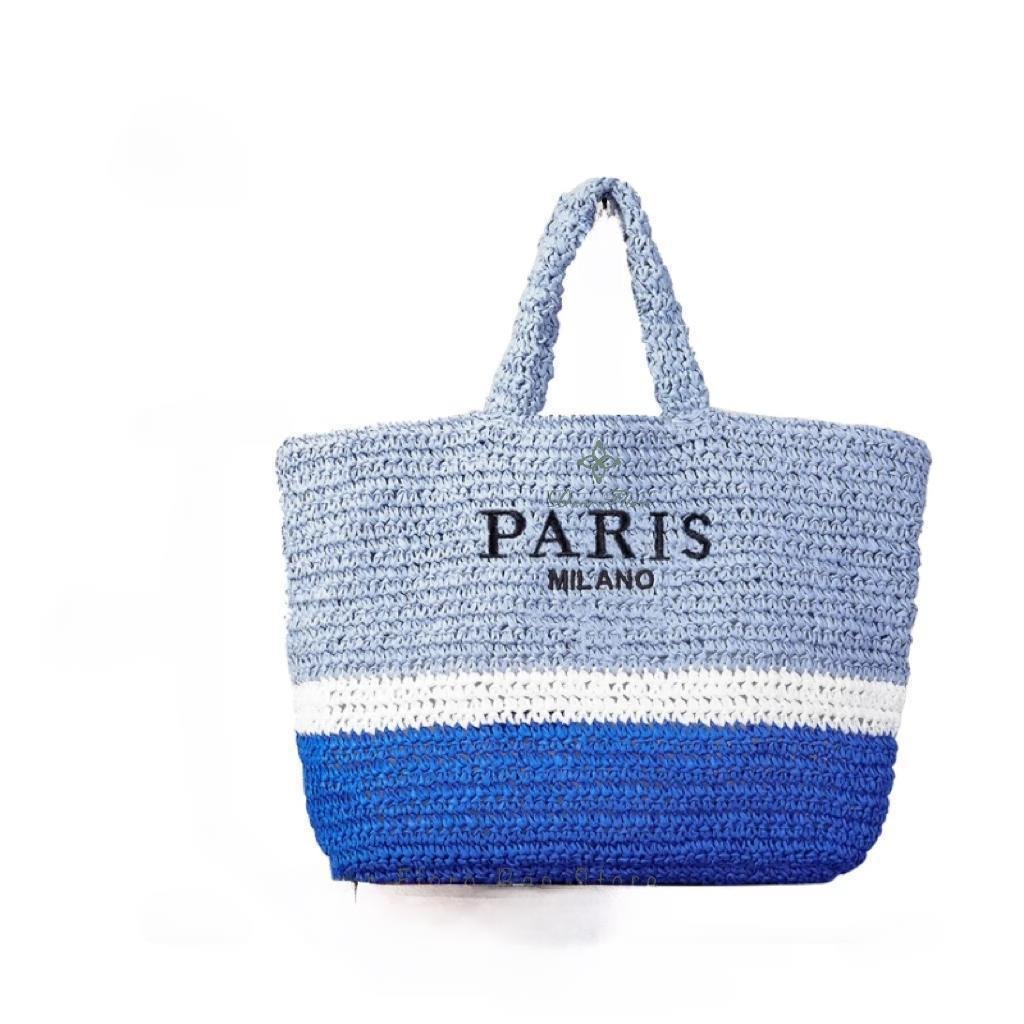 Raxiva-handwoven straw summer shoulder bag women spacious hollow design summer beach vacations