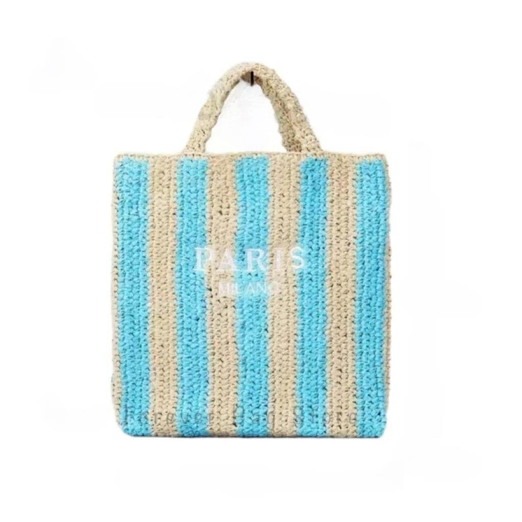 Raxiva-handwoven straw summer shoulder bag women spacious hollow design summer beach vacations