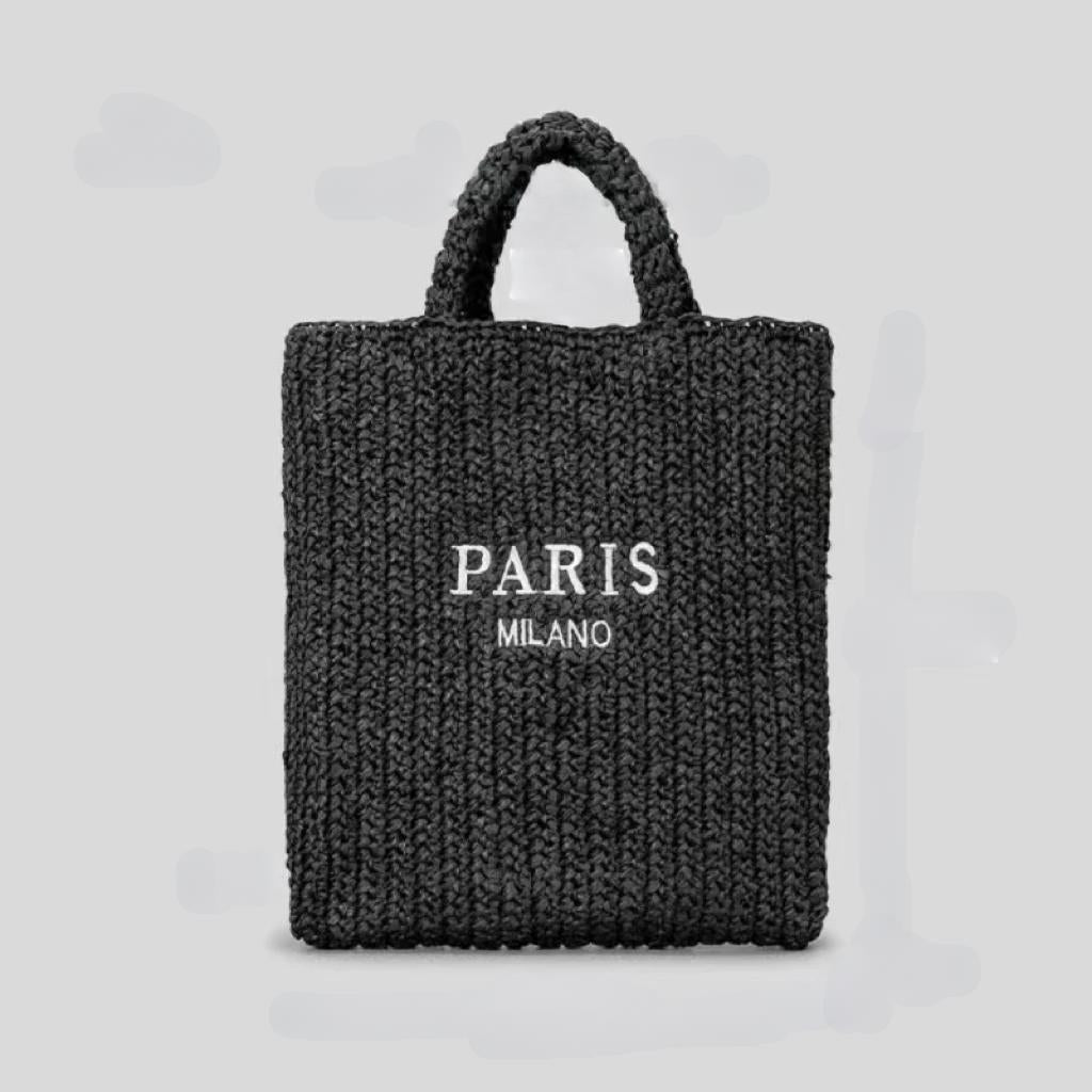 Raxiva-handwoven straw summer shoulder bag women spacious hollow design summer beach vacations