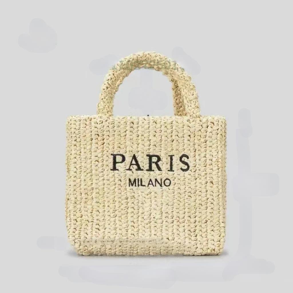 Raxiva-handwoven straw summer shoulder bag women spacious hollow design summer beach vacations