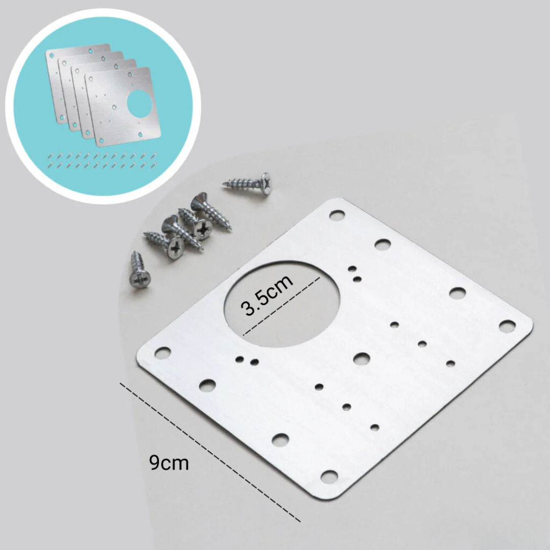 Raxiva-fixarmoire kit reparation charnieres acier inoxydable 4 pcs