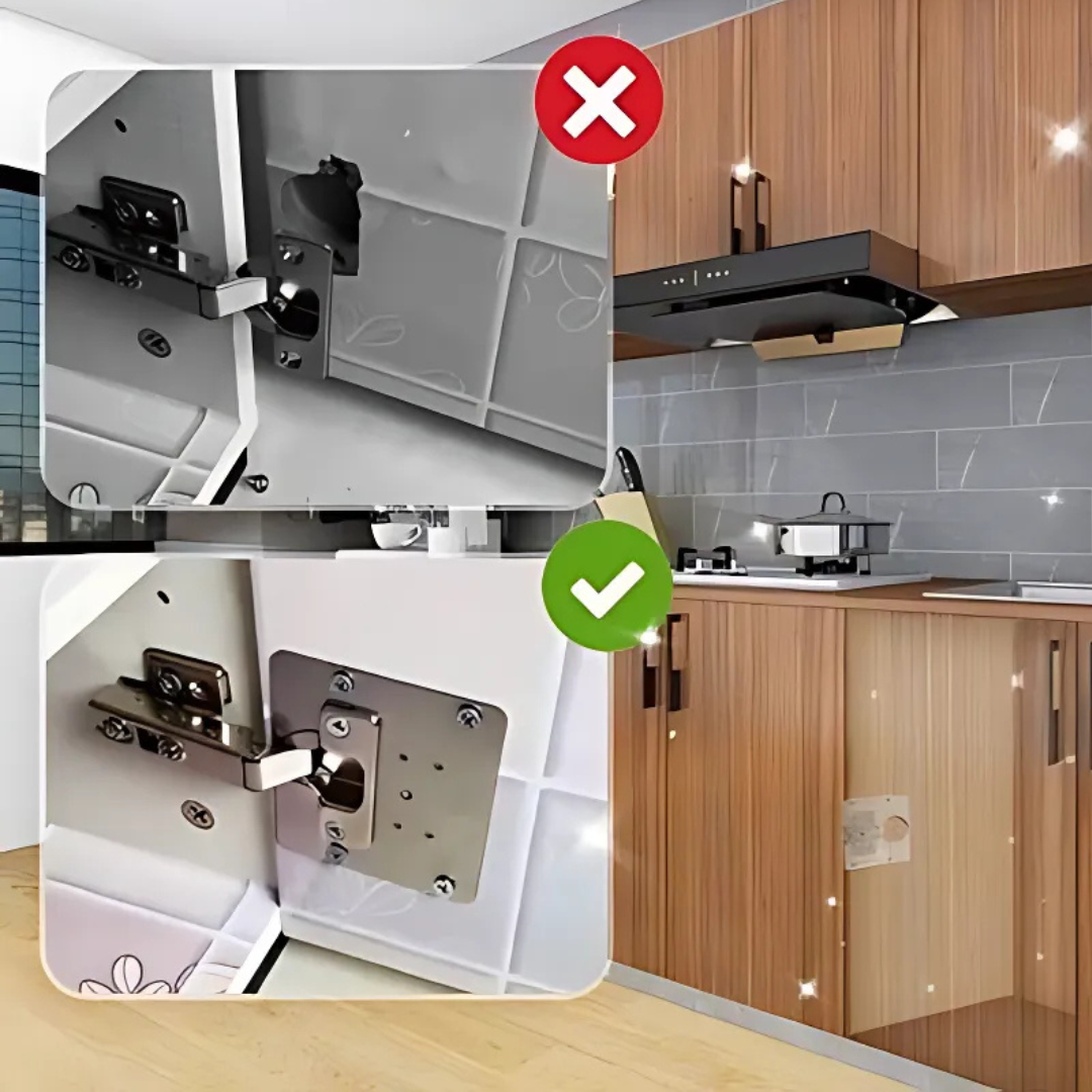 Raxiva-fixarmoire kit reparation charnieres acier inoxydable 4 pcs