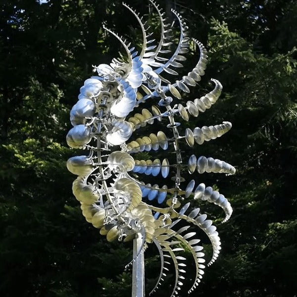 Raxiva-metal garden windmill dual motion decorative spinner unique garden decor gift