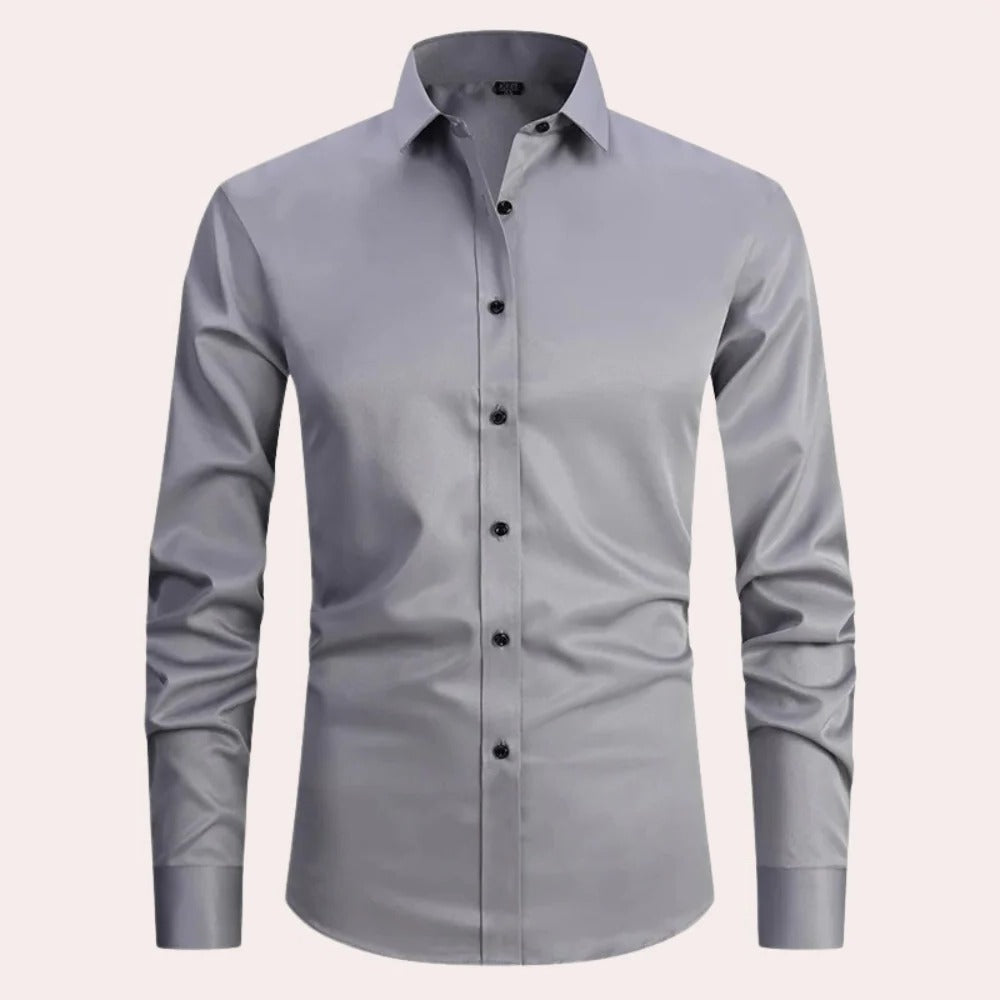 Raxiva-mens stretch button up shirt