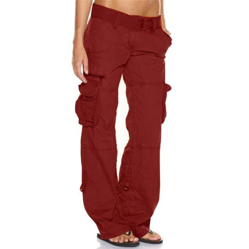 Raxiva-cargo pants for women with pockets