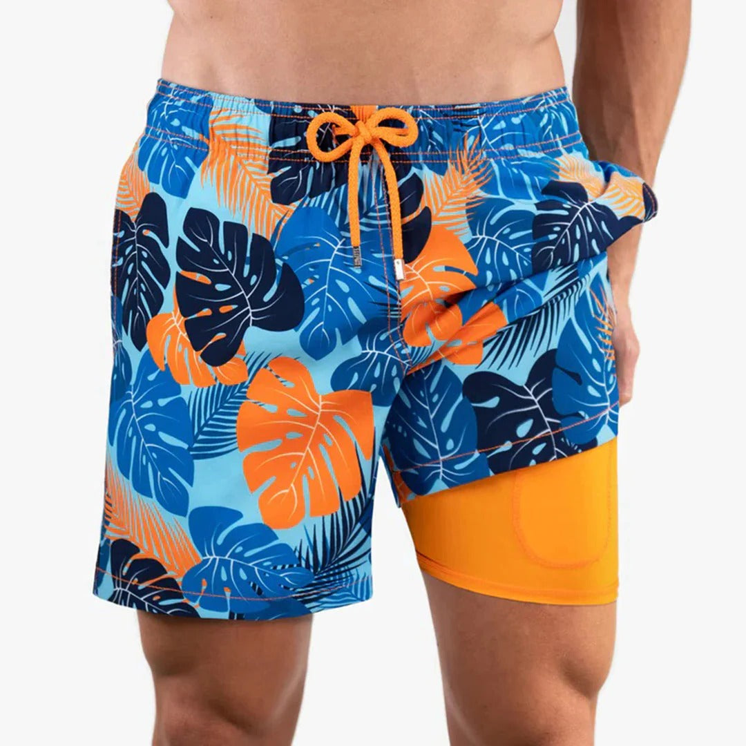 Raxiva-stylish swim shorts for men