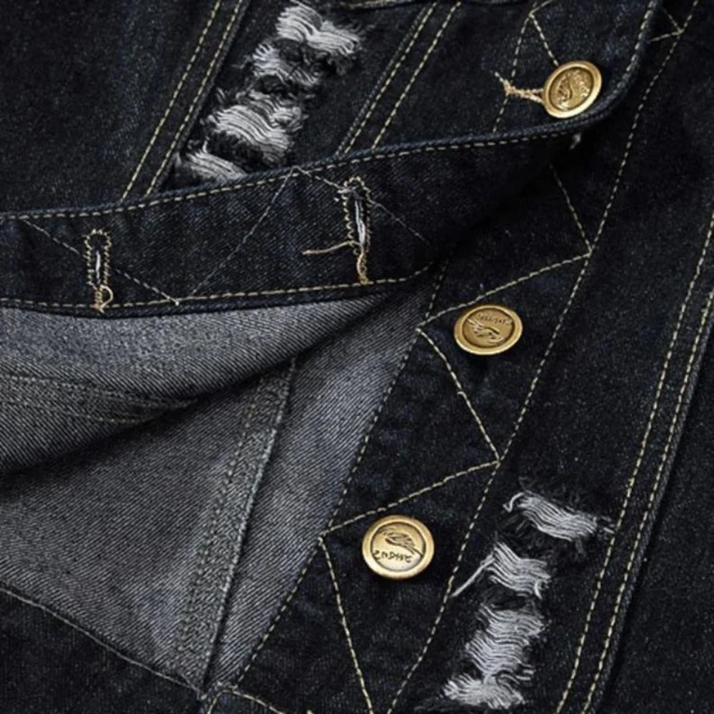 Raxiva-retro denim jacket for men