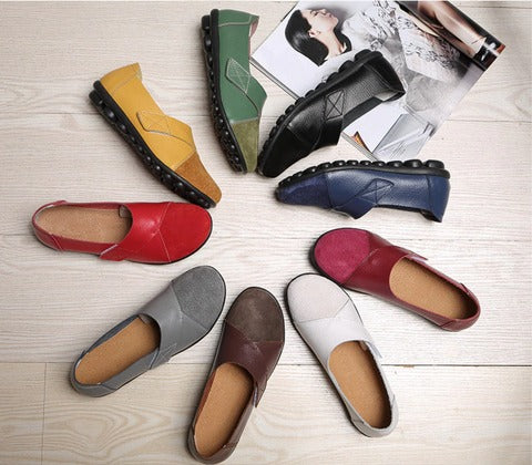 Raxiva-premium orthopedic shoes genuine comfortable leather loafers