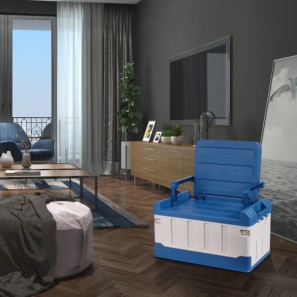 Raxiva-spacious indoor outdoor collapsible trunk storage bin with seat