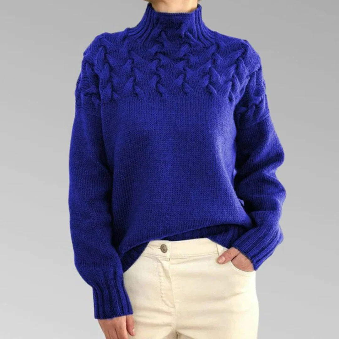 Raxiva-womens knitted turtleneck jumper