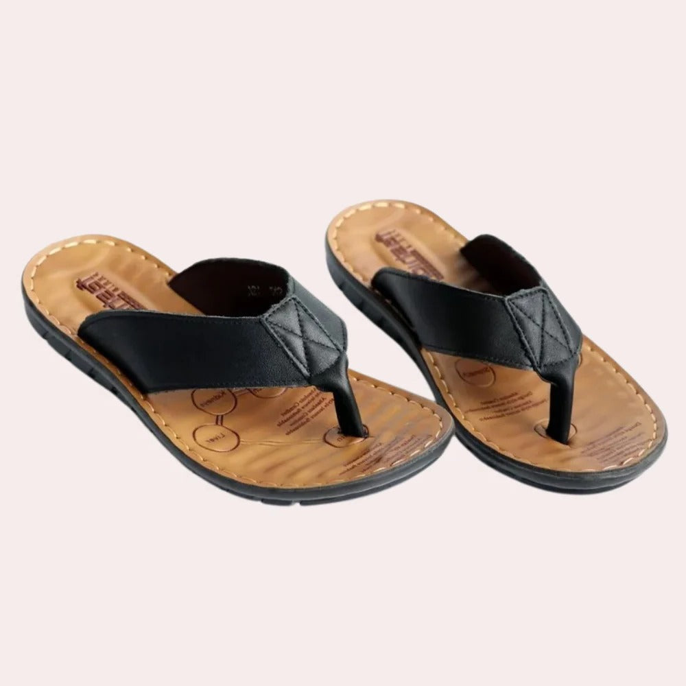 Raxiva-mens leather slippers 1