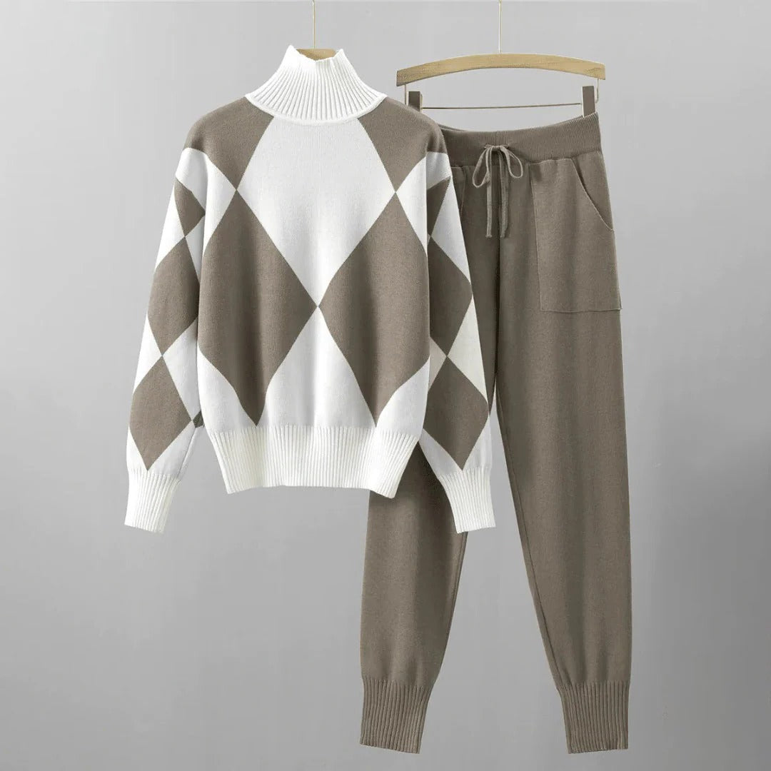Raxiva-warm sweater pants set
