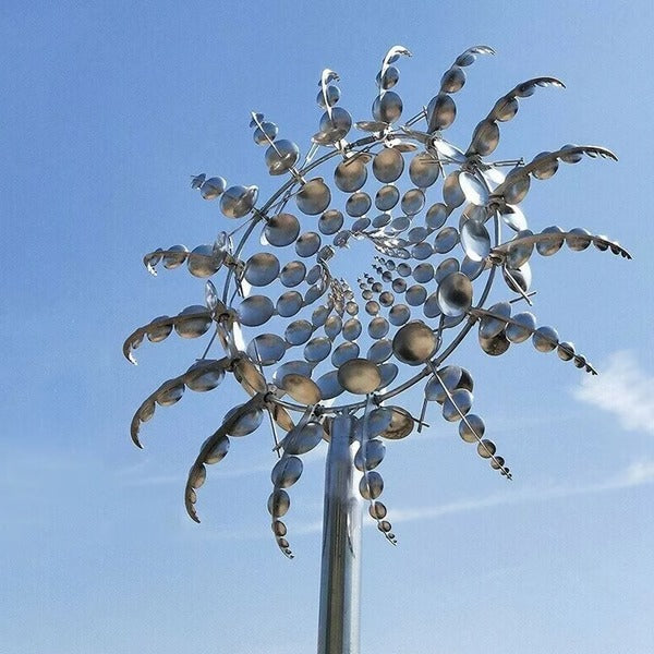 Raxiva-metal garden windmill dual motion decorative spinner unique garden decor gift