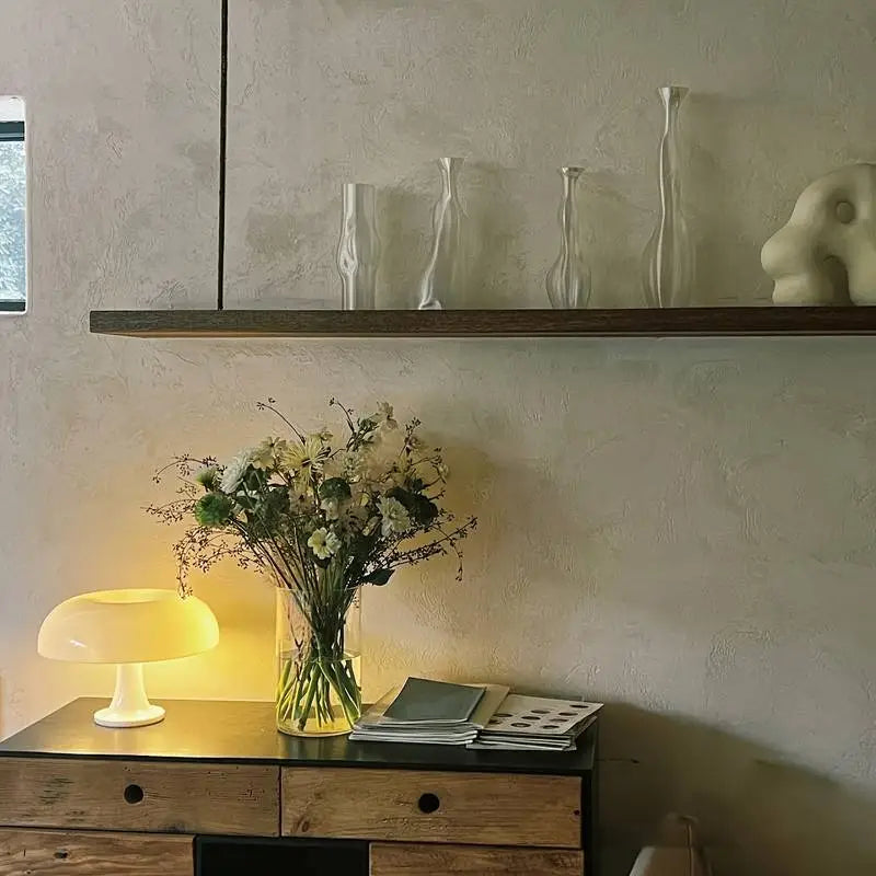 Raxiva-lampe de table vintage minimaliste reglable en verre