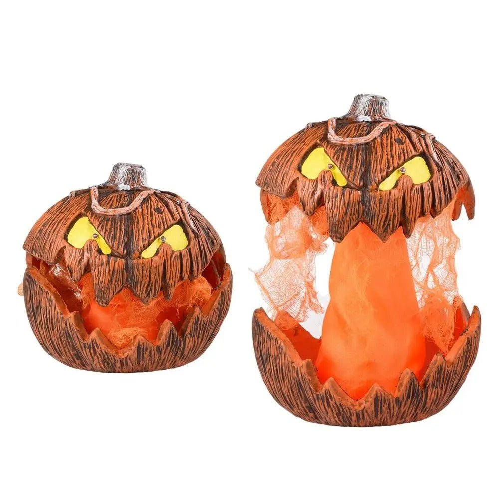 Raxiva-led pumpkin lantern jack o lantern mouth open talking halloween indoor lights