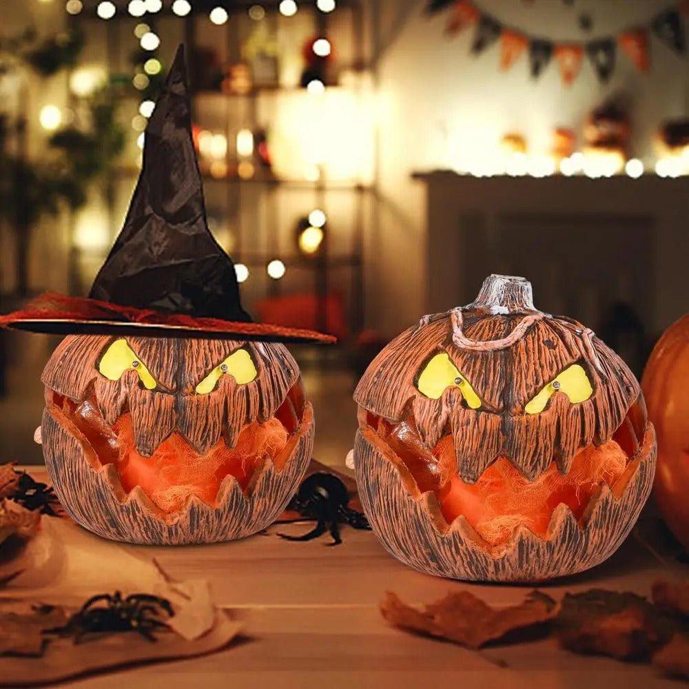 Raxiva-led pumpkin lantern jack o lantern mouth open talking halloween indoor lights