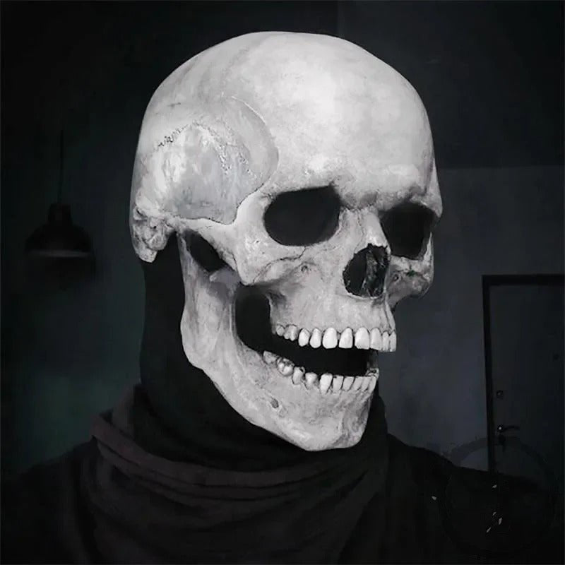 Raxiva-movable mouth skull mask halloween full head mask