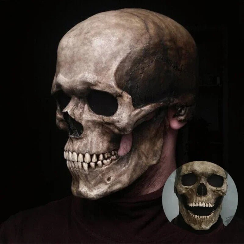 Raxiva-movable mouth skull mask halloween full head mask