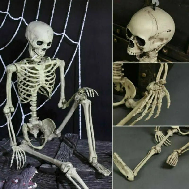 Raxiva-poseable full size skeleton halloween decorations