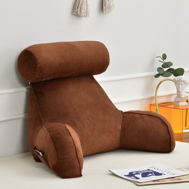 Raxiva-backrest pillow with arms and adjustable headrest