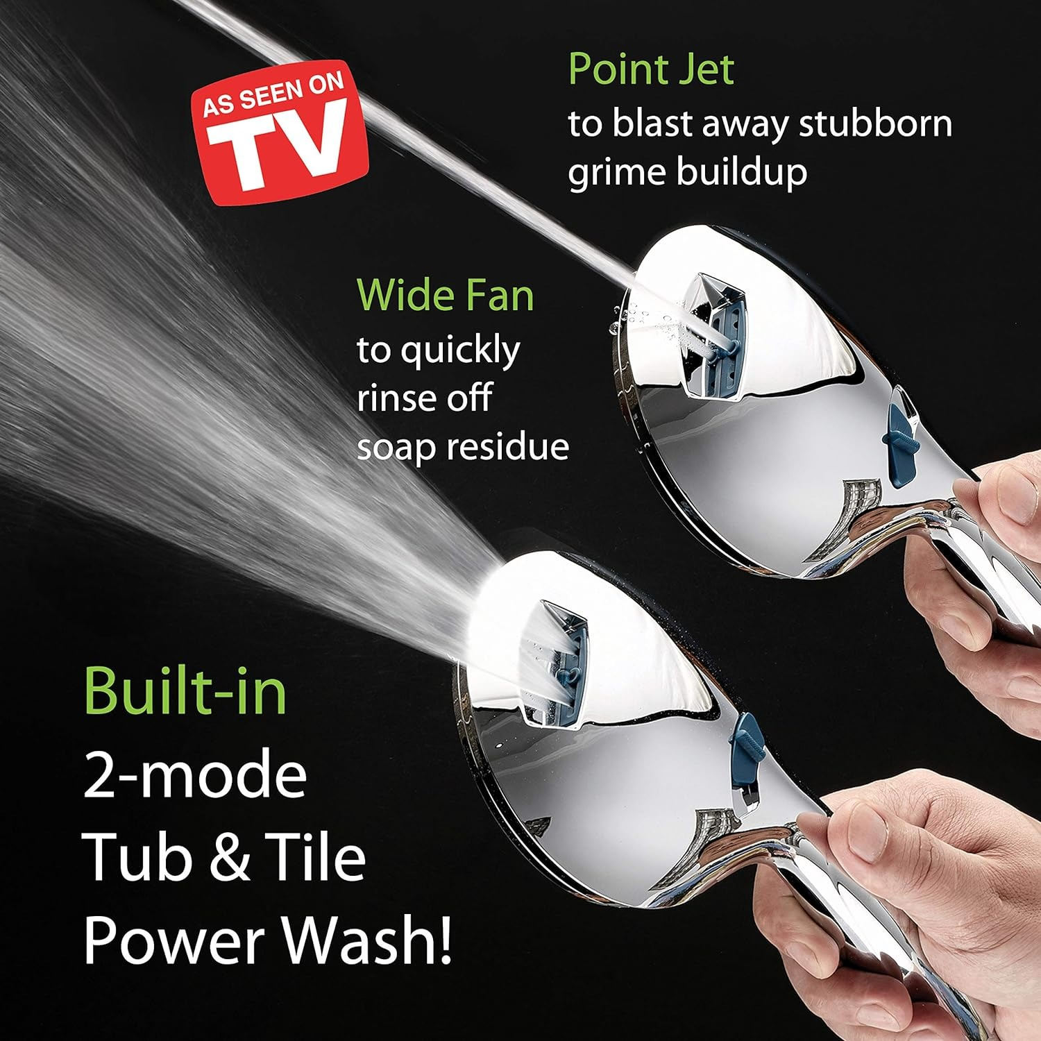 Raxiva-adjustable pressure handheld shower head with hose