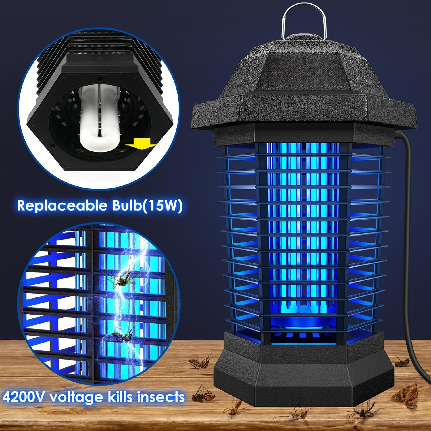 Raxiva-electric bug zapper lamp