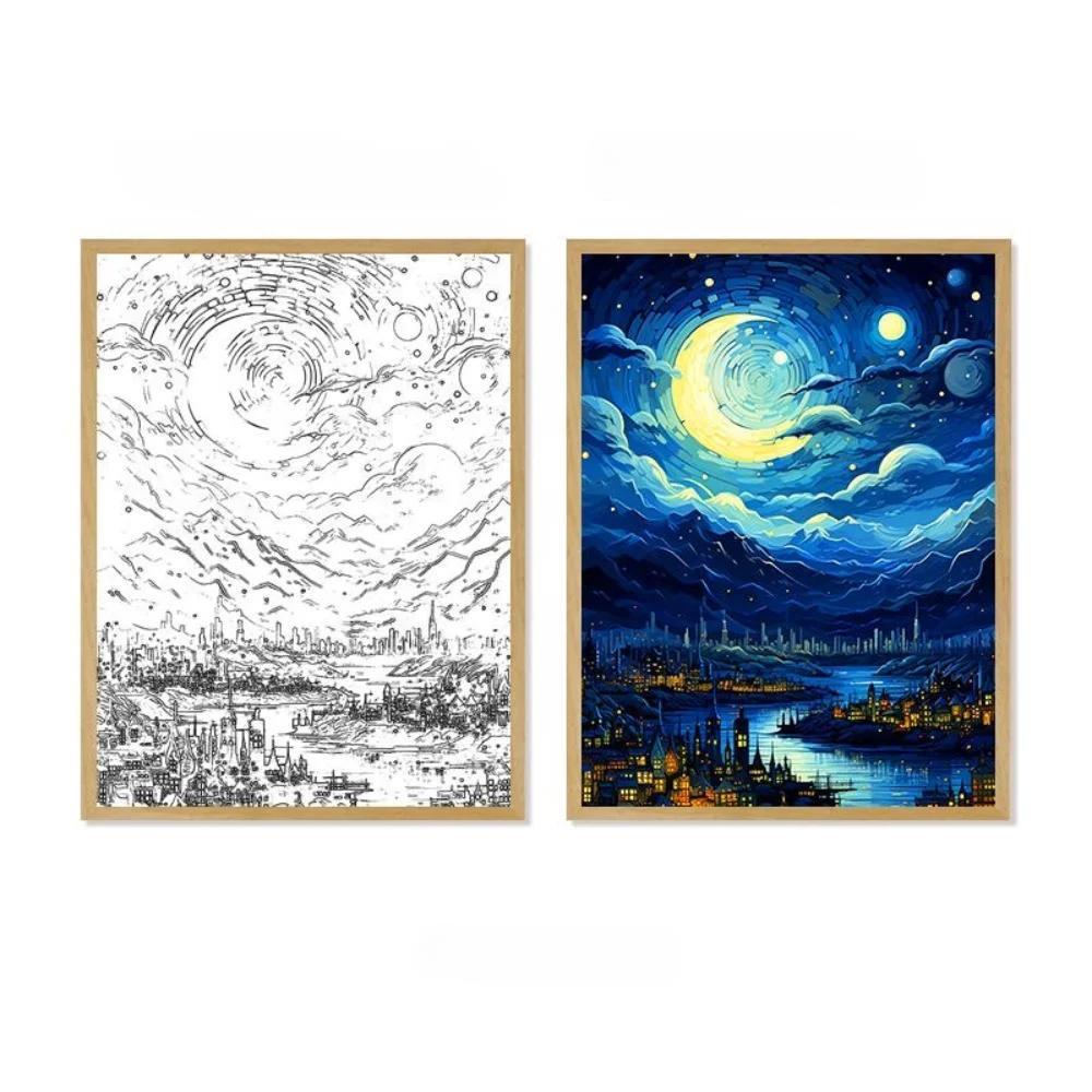 Raxiva-van gogh anime led light wireless charging mood lamp home decor gift