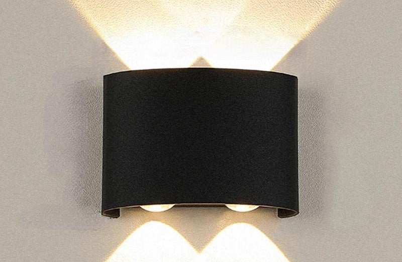 Raxiva-waterproof led outdoor wall lamps aluminum light indoor outdoor ambiance living room patio decor